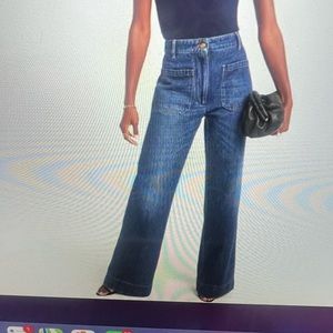 Victoria Beckham wide leg alina denim pants